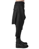 WOOL DROPCROTCH SLIT SHORTS