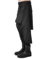 WOOL DROPCROTCH SLIT SHORTS