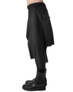 WOOL DROPCROTCH SLIT SHORTS