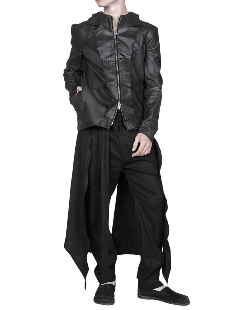 DOUBLE LAYERED LINEN TROUSERS