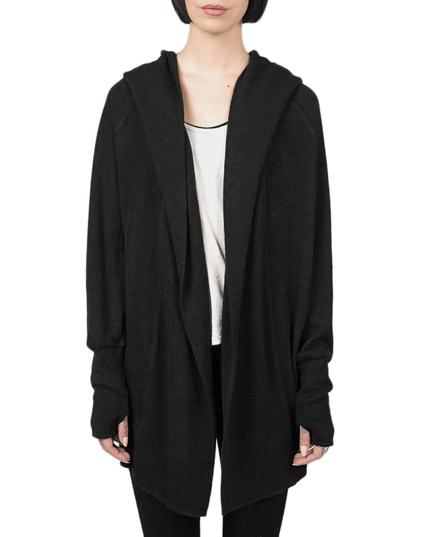 RUGAM WOOL HOODED CARDIGAN
