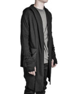 FIBER BOND HOODED JERSEY CARDIGAN