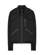 ZIPPED PANEL BIKER JACKET