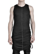 LONG LAYERED SCAR TANK TOP