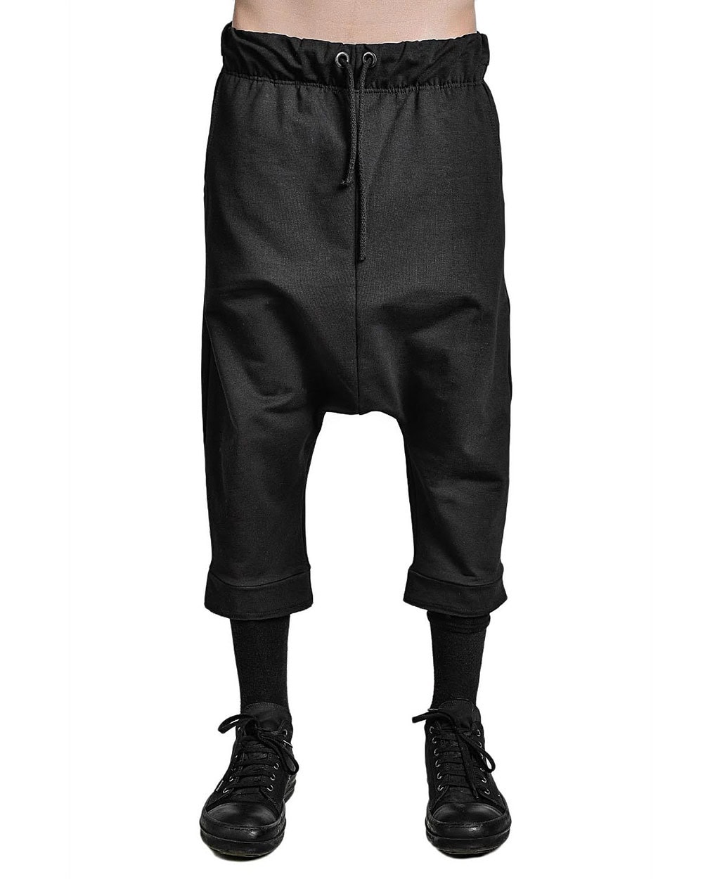 DROP CROTCH STRETCH JERSEY SHORTS