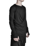DRAPED LAYERS LONG SLEEVE T-SHIRT