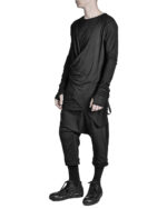 DRAPED LAYERS LONG SLEEVE T-SHIRT