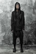 FIBER BOND HOODED JERSEY CARDIGAN