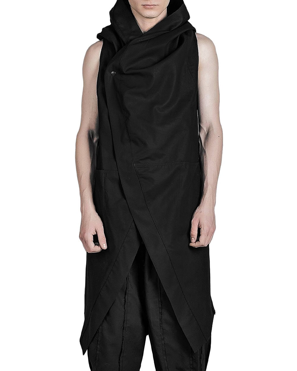 PANEL CONSTRUCT SLEEVELESS CARDIGAN