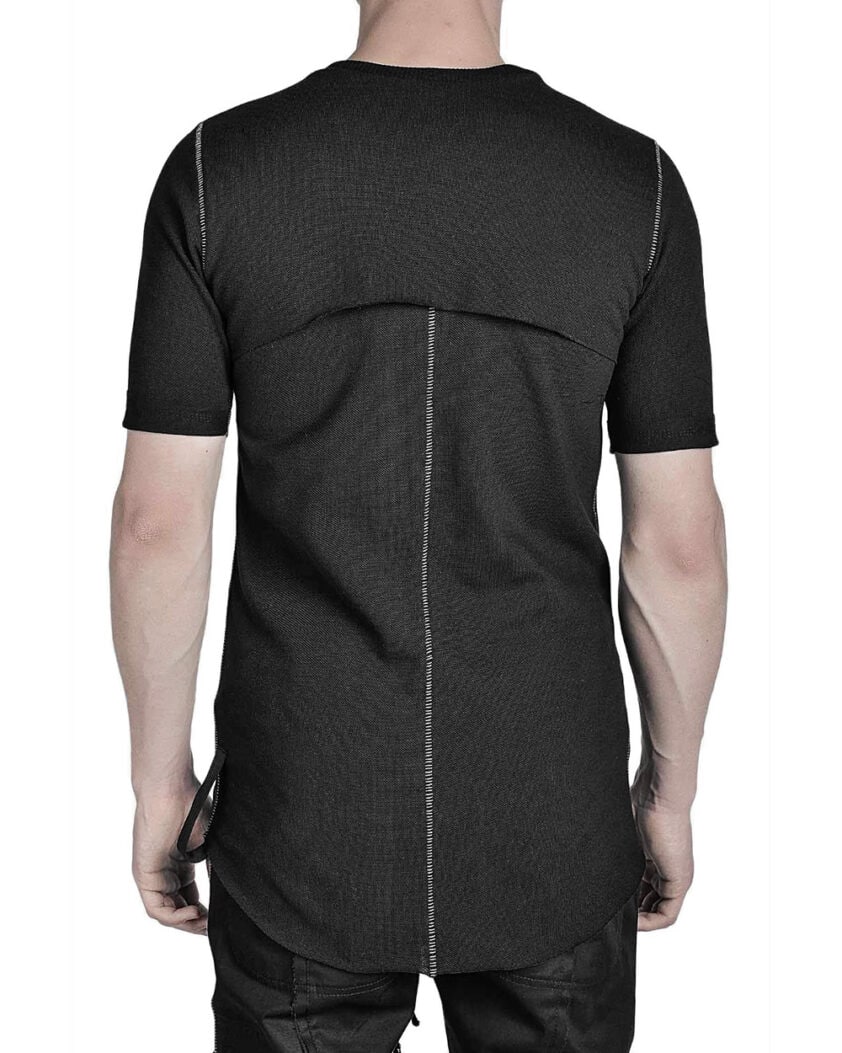 LAYERED SCAR-STITCHED T-SHIRT