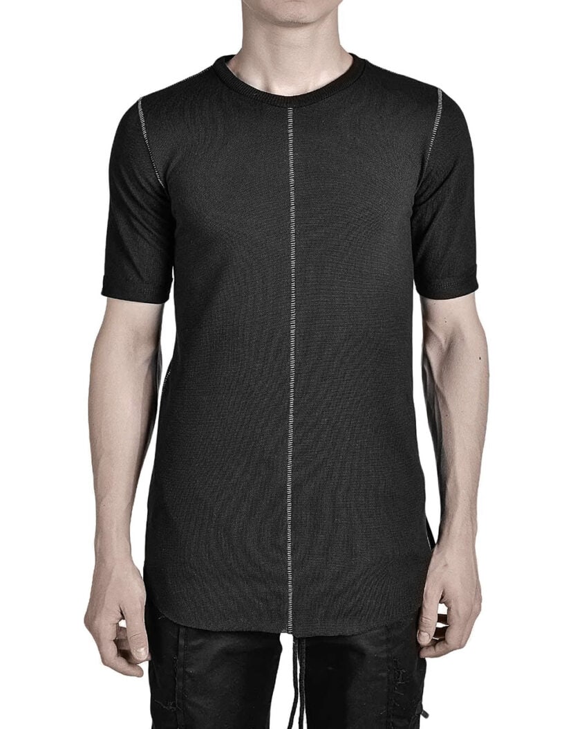 LAYERED SCAR-STITCHED T-SHIRT