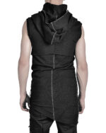 SCAR-STITCHED SLEEVELESS HOODIE