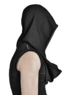SCAR-STITCHED SLEEVELESS HOODIE
