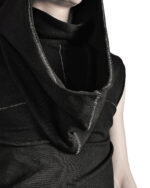 SCAR-STITCHED SLEEVELESS HOODIE