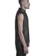 SLEEVELESS COLLAR SHIRT