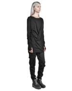 DRAPED LAYERS LONG SLEEVE T-SHIRT
