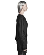 DRAPED LAYERS LONG SLEEVE T-SHIRT