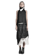 CONTRAST OPEN BACK LAYERED TOP