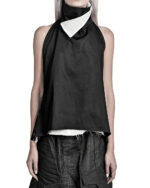 CONTRAST OPEN BACK LAYERED TOP
