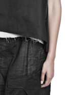 CONTRAST OPEN BACK LAYERED TOP