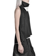 CONTRAST OPEN BACK LAYERED TOP