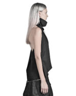 CONTRAST OPEN BACK LAYERED TOP