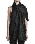 BLACK FIBER BOND UNISEX SCARF