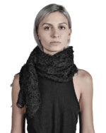 BLACK FIBER BOND UNISEX SCARF