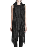 FIBER BOND HOODED CARDIGAN