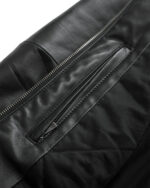 Leather Diagonal Zip Winter Jacket