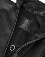 Leather Diagonal Zip Winter Jacket