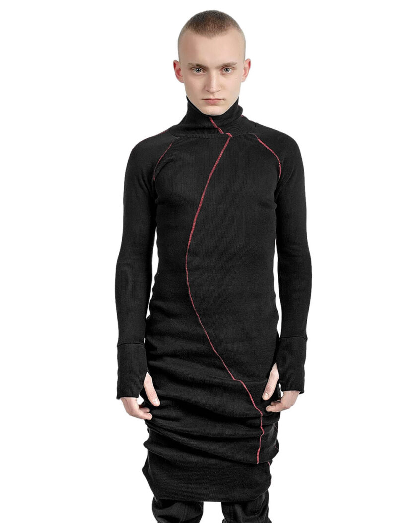 Elongated Scar Turtleneck Top