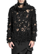 Fiber Bond Wool Turtleneck Sweater