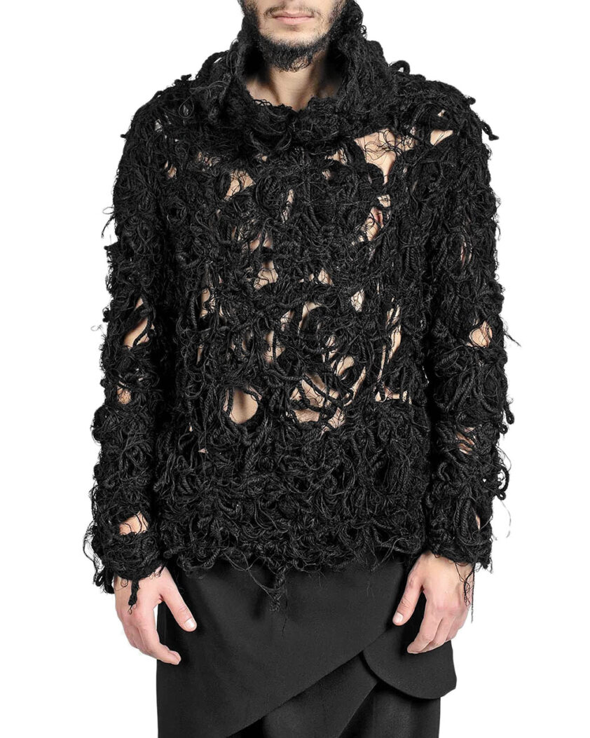 Fiber Bond Wool Turtleneck Sweater