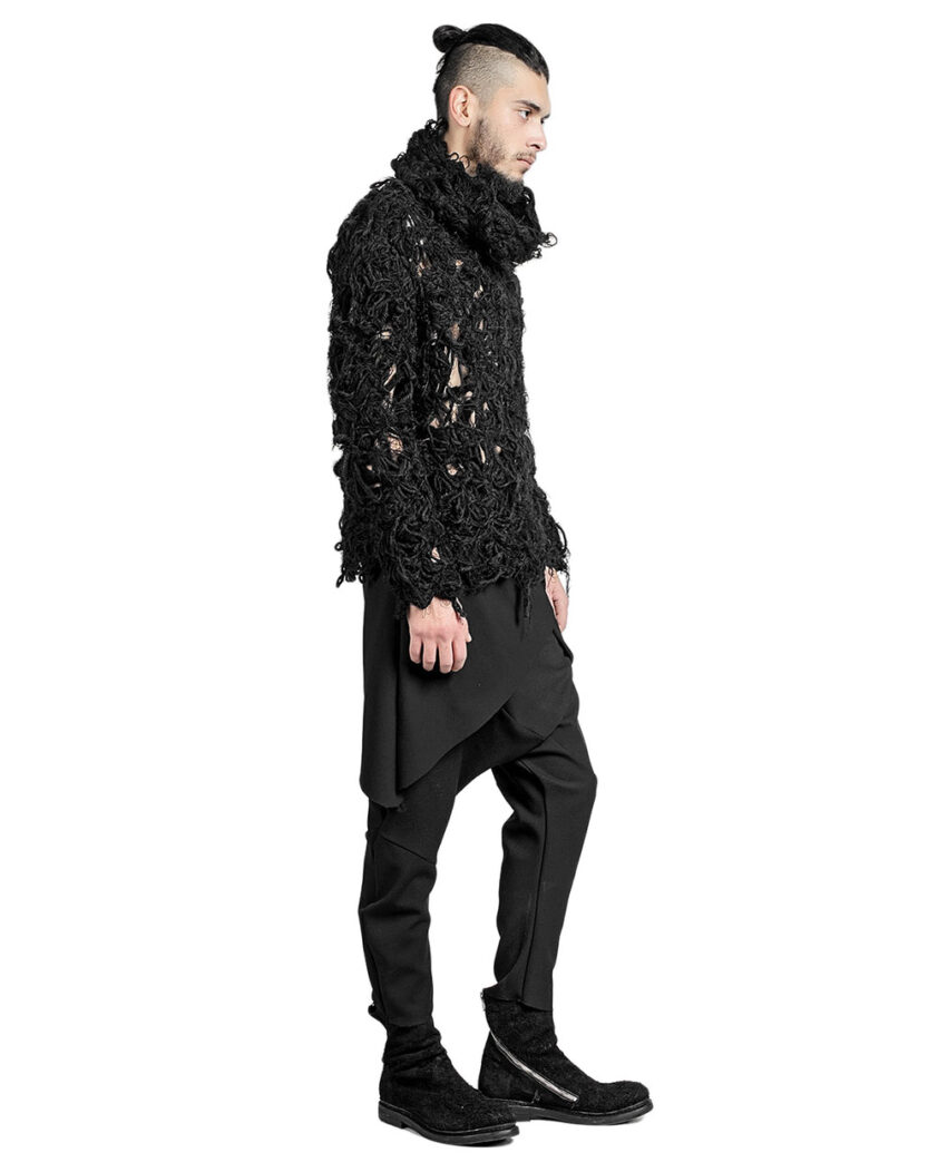 Fiber Bond Wool Turtleneck Sweater