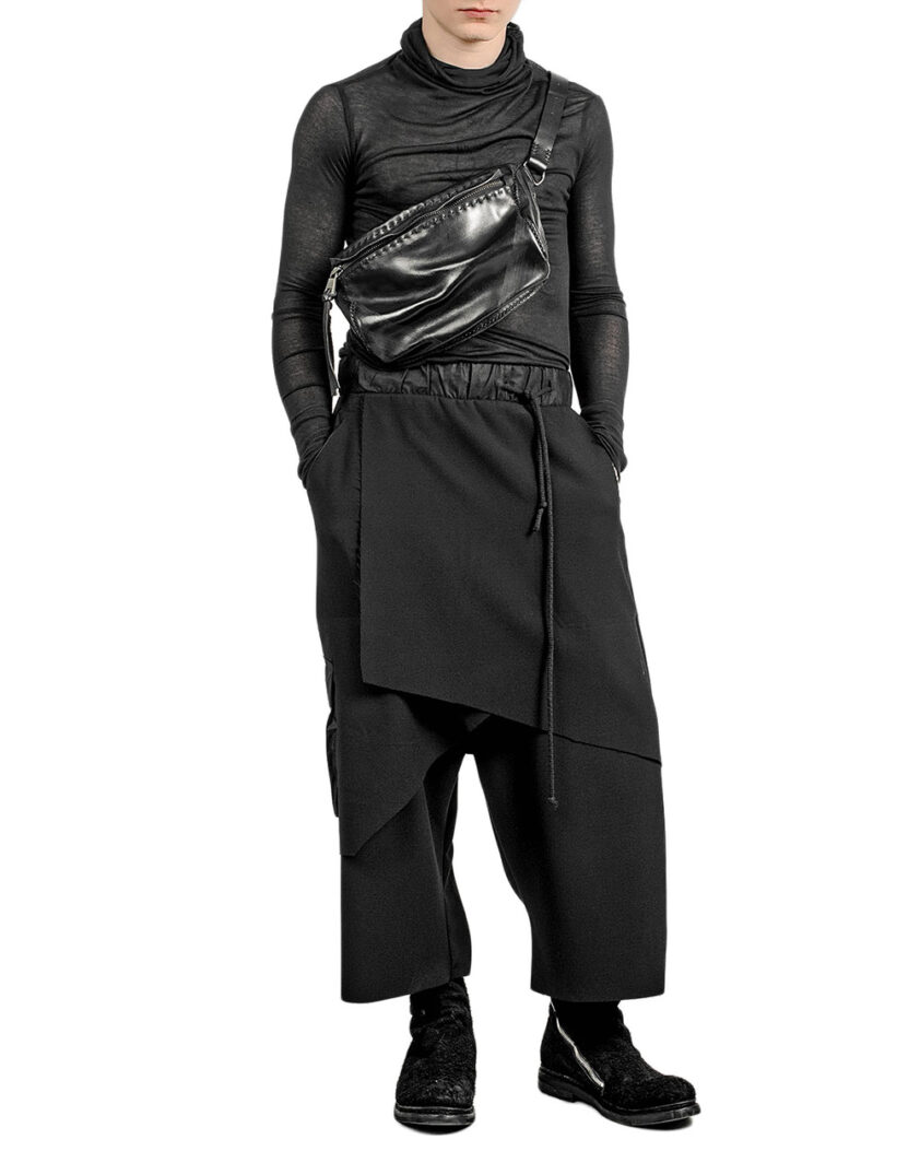 Layered Asymmetric Skirt Pants