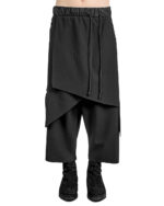 Layered Asymmetric Skirt Pants