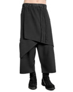 Layered Asymmetric Skirt Pants