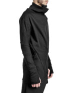 Paneled Raised Collar Sweater