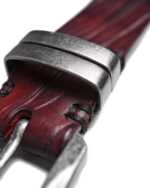 Linear Scar Dyed Red Belt