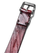 Linear Scar Dyed Red Belt