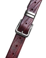 Linear Scar Dyed Red Belt