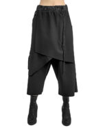 Layered Asymmetric Skirt Pants