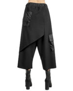Layered Asymmetric Skirt Pants