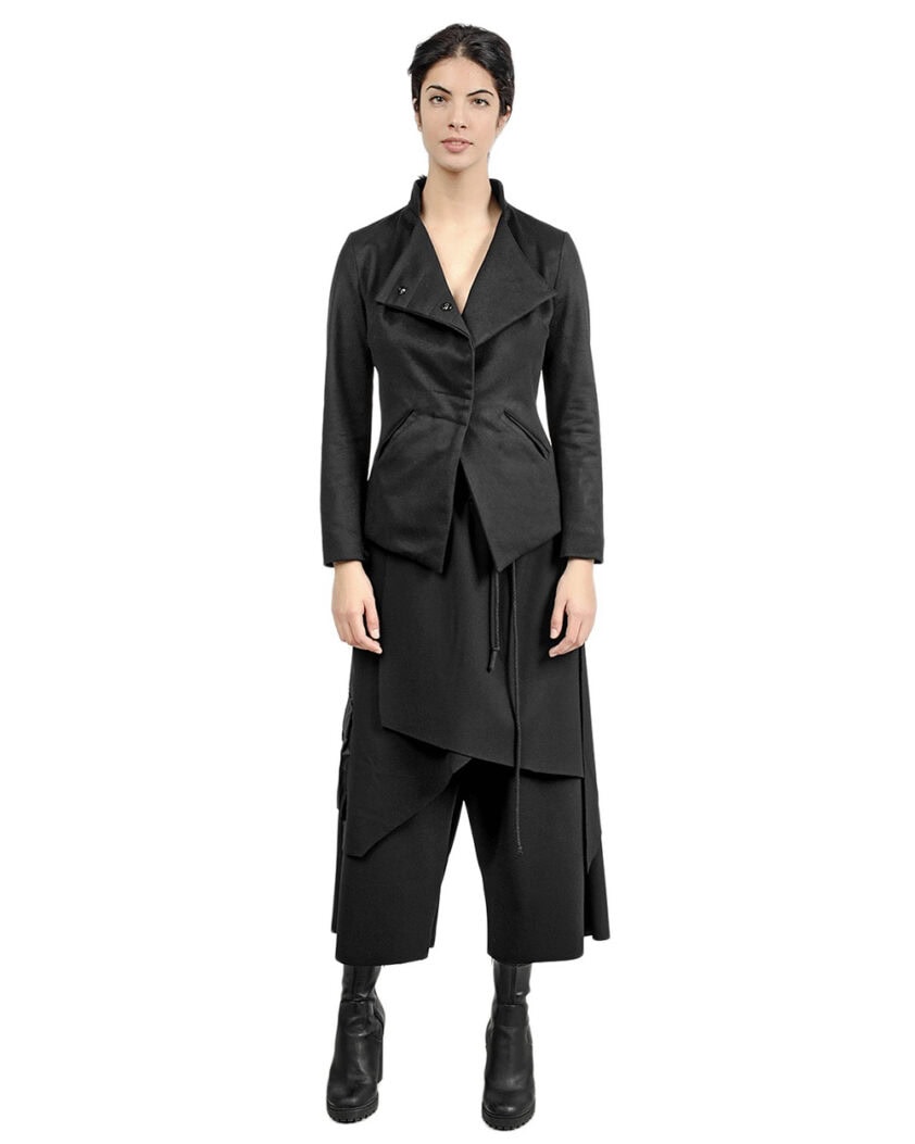 Layered Asymmetric Skirt Pants