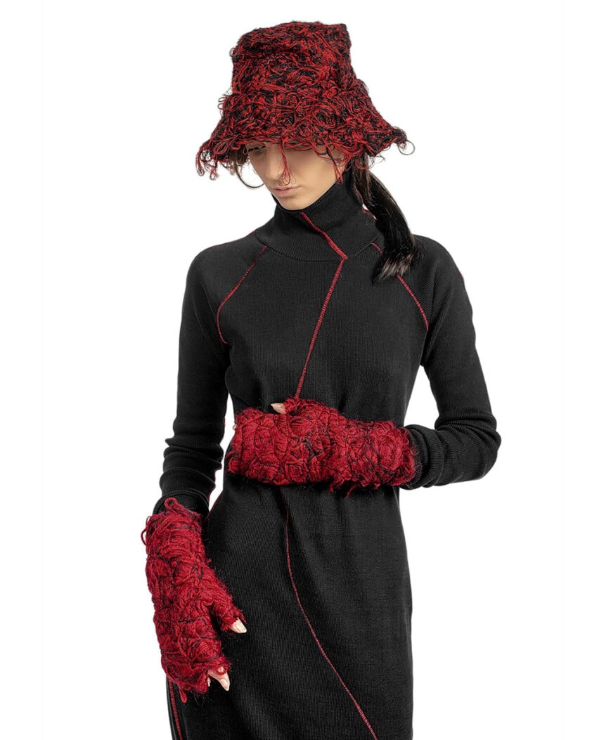 Red Fiber Bond Hand Sleeve