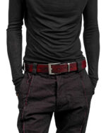 Red To Black Nuance Buckle Belt