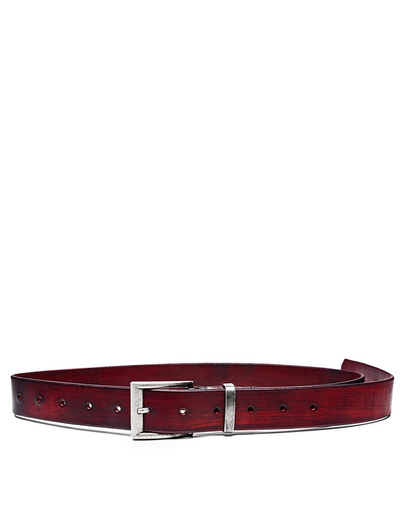 Red To Black Nuance Buckle Belt