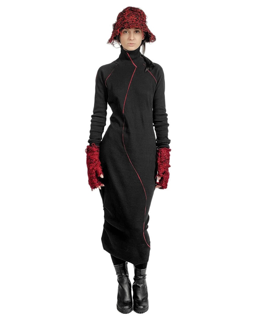 Elongated Scar Turtleneck Top