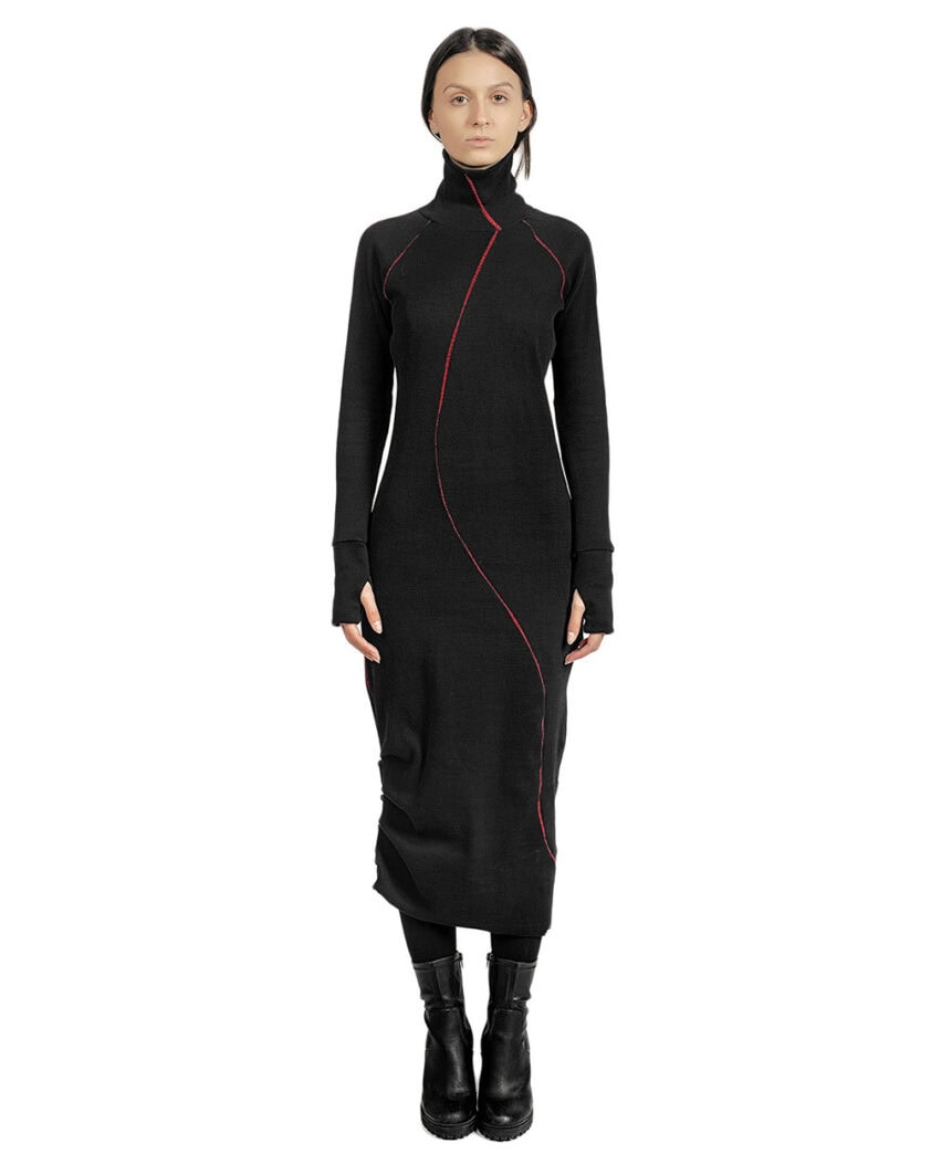 Elongated Scar Turtleneck Top